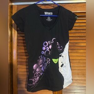 Official Wicked Broadway V-neck tee shirt